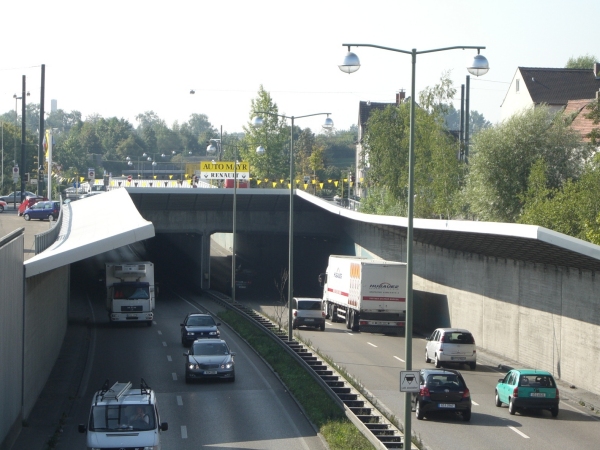 B17 mit Einkragung im Bereich Augsburg / Ulmer Straße, ähnlich wie für Stadtbergen geplant